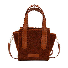 Plush Shoulder Bag Square Ladies Crossbody Totes Messenger Bag