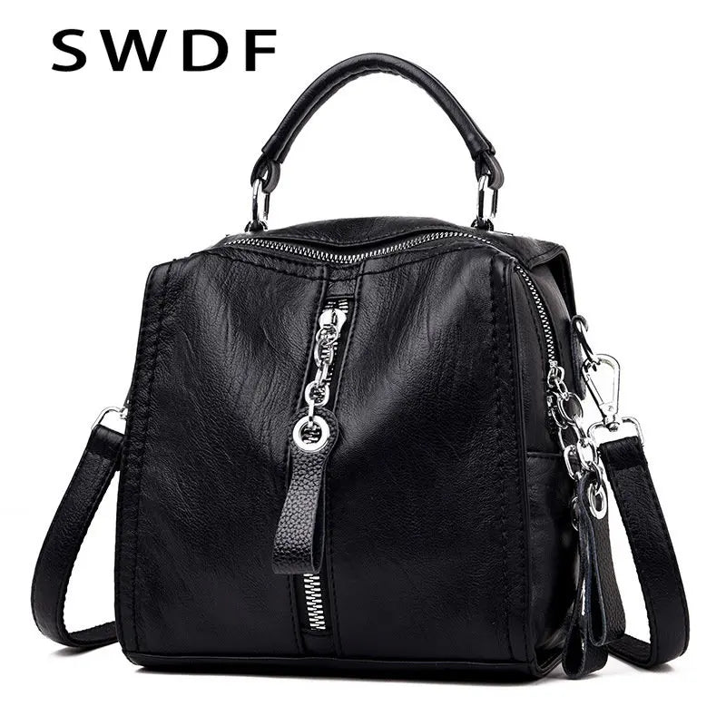 Vintage Cow Leather Handbags Ladies Women Messenger Bag Totes
