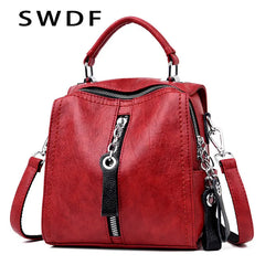 Vintage Cow Leather Handbags Ladies Women Messenger Bag Totes