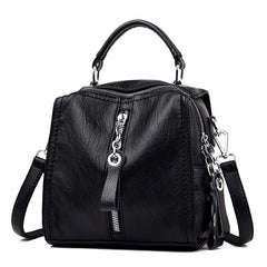 Vintage Cow Leather Handbags Ladies Women Messenger Bag Totes