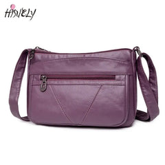 Vintage Leather Shoulder Bag Women's Crossbody Messenger Bag