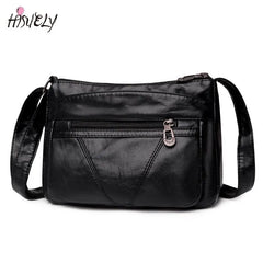 Vintage Leather Shoulder Bag Women's Crossbody Messenger Bag