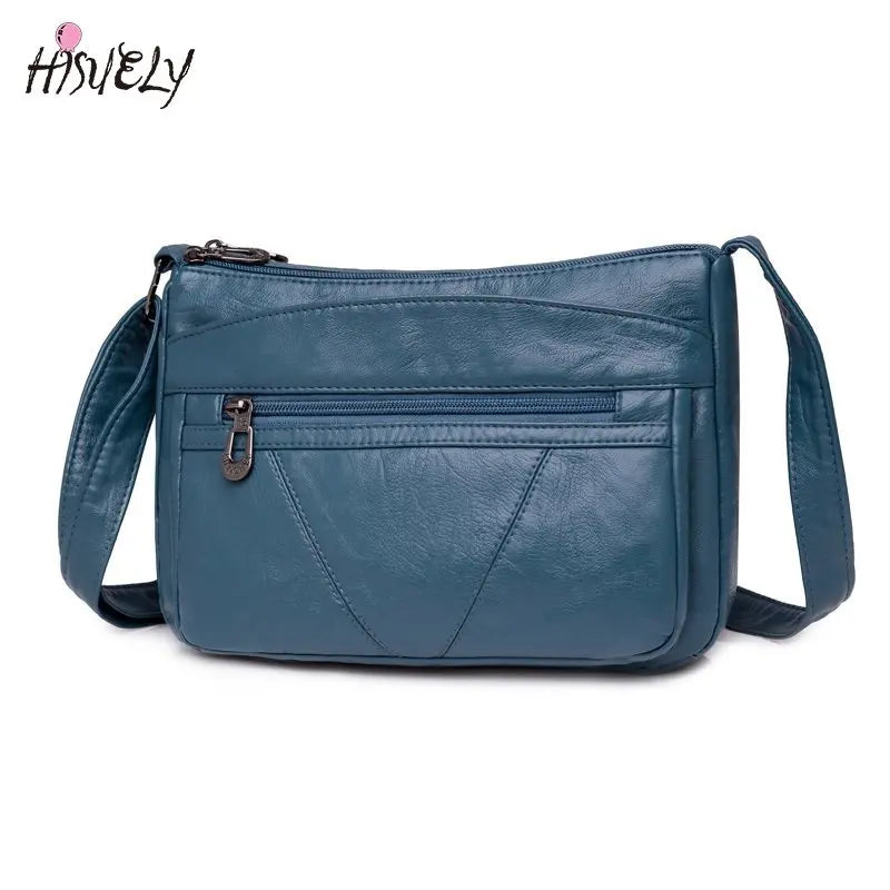 Vintage Leather Shoulder Bag Women's Crossbody Messenger Bag