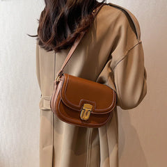 Vintage Canvas Saddle Bag Women Shoulder Crossbody Handbag