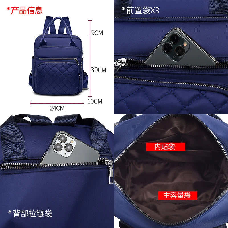 Waterproof Oxford Women Backpack Anti-theft School Bag