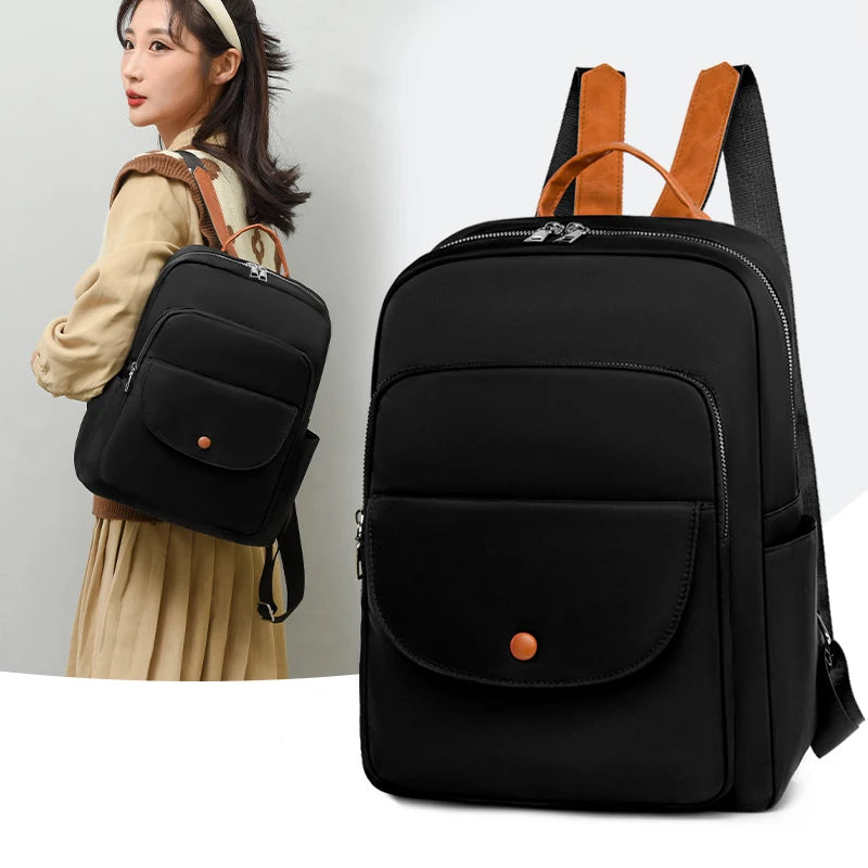 Waterproof Oxford Women Backpack Anti-theft Print School Bag Large Capacity
