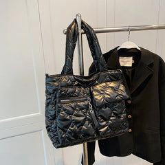 Winter Casual Large Capacity Ladies Down Handbag