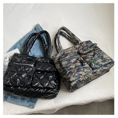 Winter Casual Large Capacity Ladies Down Handbag