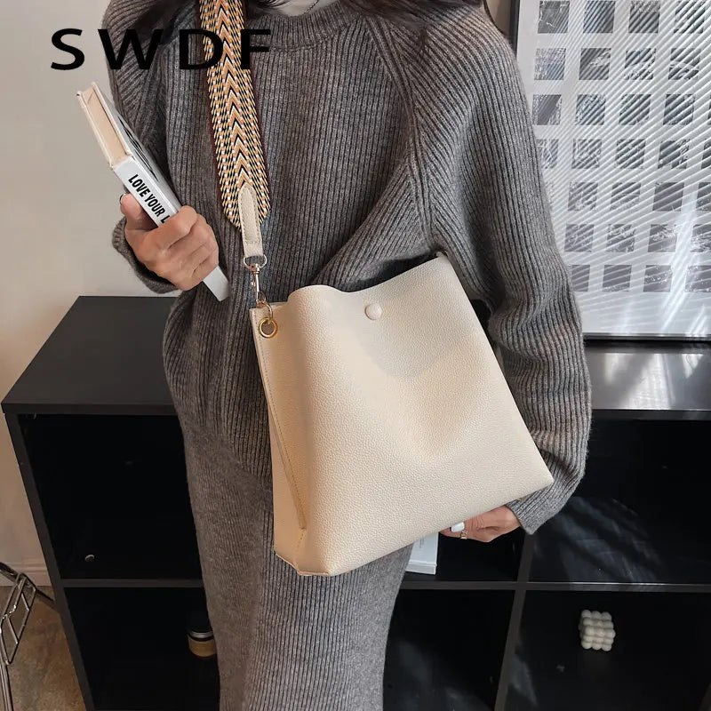 Winter Women's Large Crossbody Bags with Double Shoulder Straps