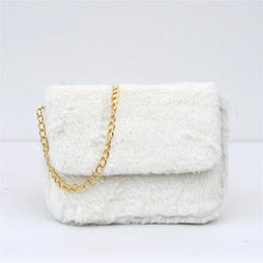 Winter Plush Faux Fur Crossbody Bag