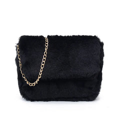 Winter Plush Faux Fur Crossbody Bag