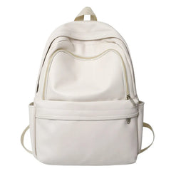 Leather Rucksack Women's School Backpack Travel Bagpacks