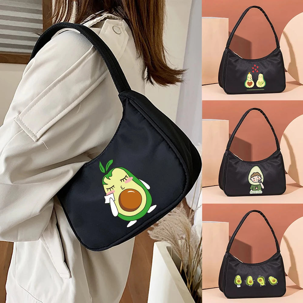Avocado Print Shoulder Bag Tote Purse Handbag Mini Clutch Pouch