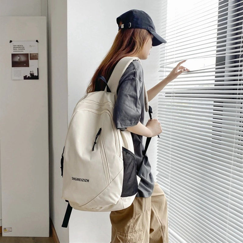 Women Backpack Large Capacity Light Weight Couple's Oxford Computer Bag