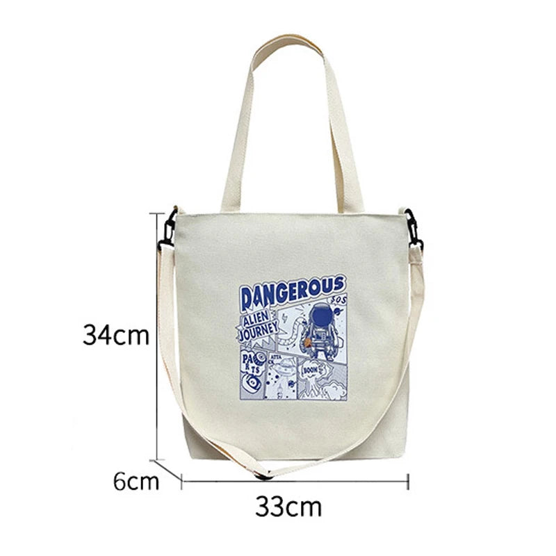 Canvas Handbag Tote Bag Student Casual Large Capacity Messenger Bag