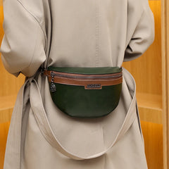 Women Crossbody Bags Pu Leather Female Chest Pack Retro Solid Shoulder Messenger