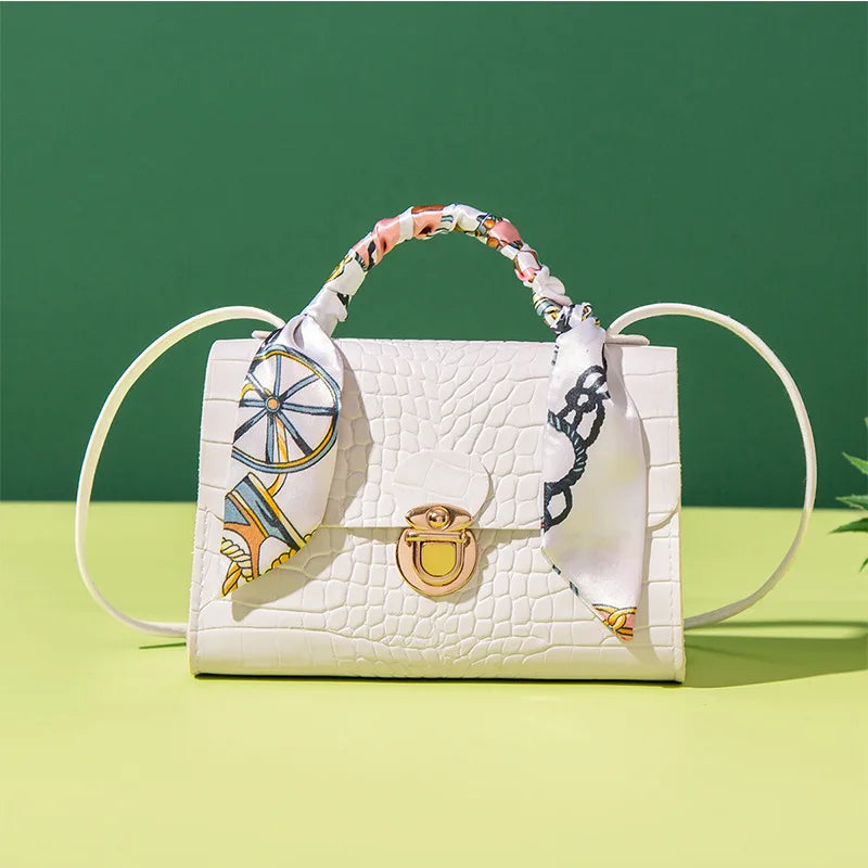 Crocodile Pattern Shoulder Handbag Soft PU Leather Crossbody Bag Tote