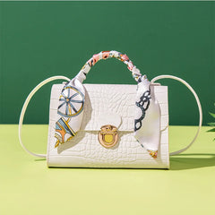 Crocodile Pattern Shoulder Handbag Soft PU Leather Crossbody Bag Tote