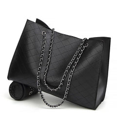 Women Leather Handbags Woman Bags Big Tote Hand Bag Set Chain Bolsa Feminina