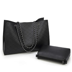 Women Leather Handbags Woman Bags Big Tote Hand Bag Set Chain Bolsa Feminina