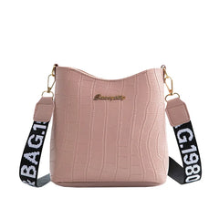 Crocodile Pu Leather Messenger Bag for Women Crossbody Shoulder Handbag