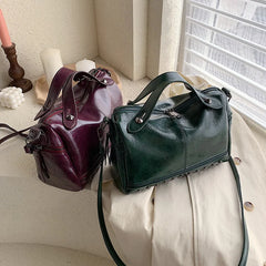 Large Leather Shoulder Bag for Women - Big Female Messenger Handbag