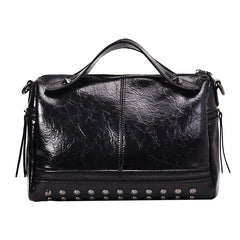 Large Leather Shoulder Bag for Women - Big Female Messenger Handbag