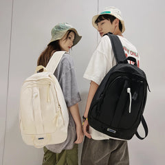 Women's Solid Backpack Multi-pocket Casual Travel Bag for Teenage Girl Boys