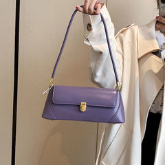 Vintage Shoulder Bag Solid Colour Handbag