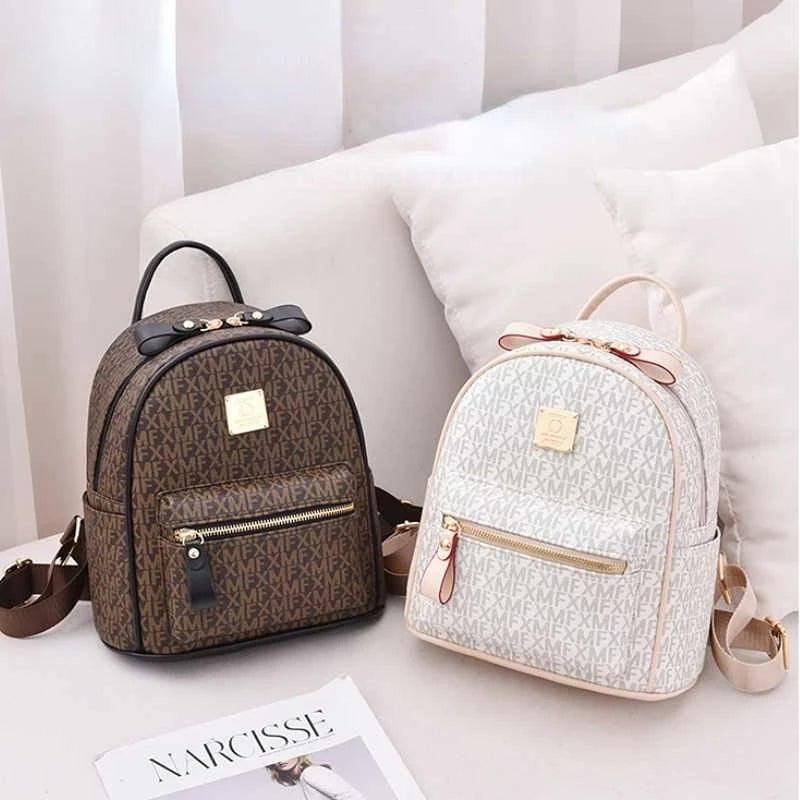 Women's Classic Backpack Letters Shoulder Crossbody Bag Large Capacity