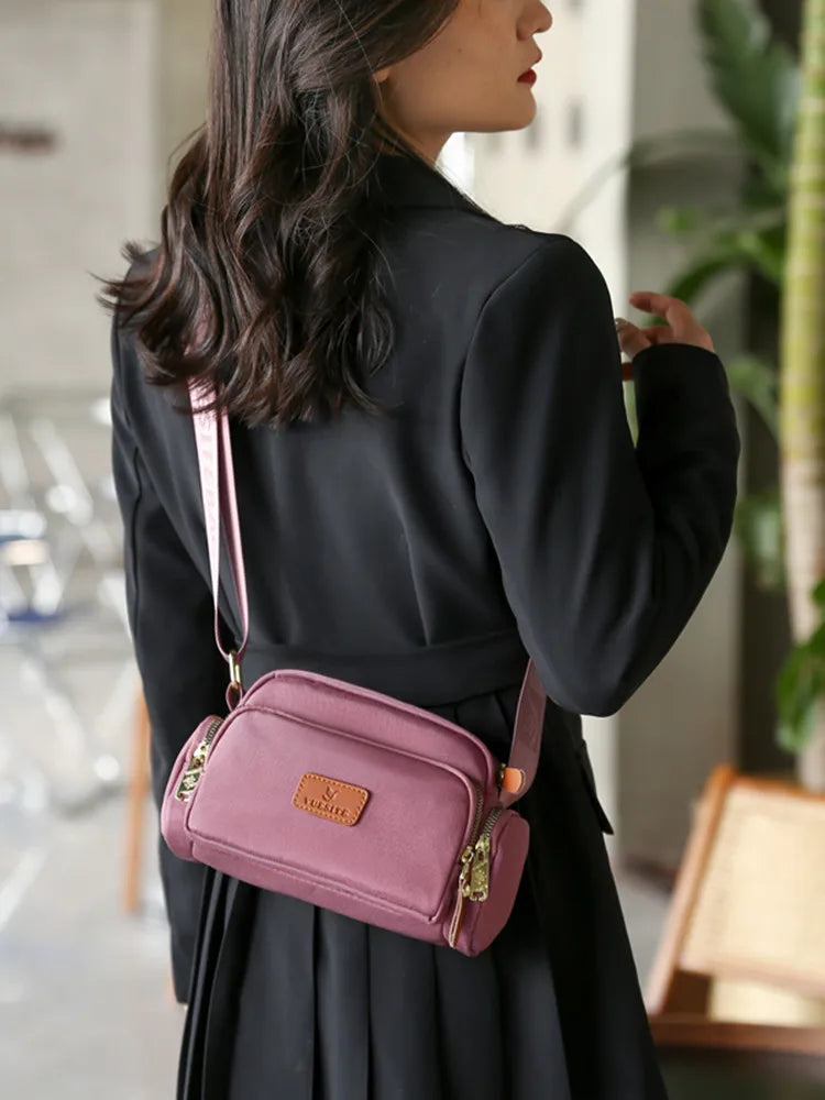 Women's Messenger Mommy Shoulder Bag Polyester Cosmetic Bag