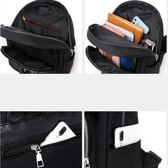 Women's Tassel Backpack School Bag Waterproof Travel Oxford Cloth Backpack