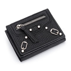 10 Colors 100% Leather Short Wallet Women's Full Leather Mini Wallet