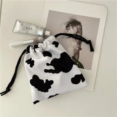 Leopard Printed Plush Crossbody Bag for Women Girl