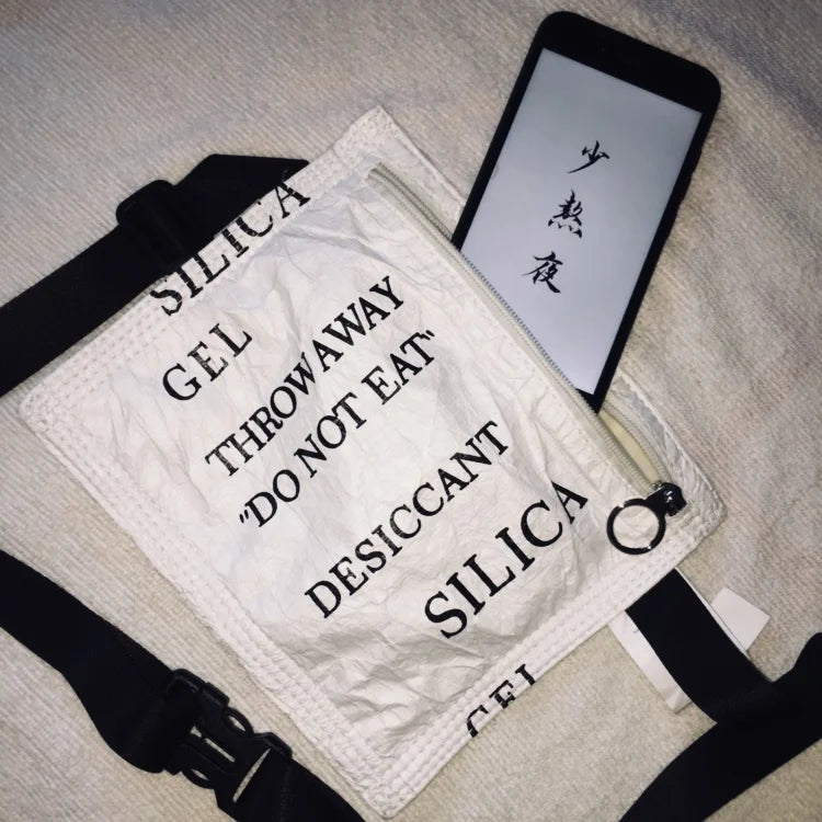 Desiccant Women Bag PU Flap Letter Shoulder Chest Bag