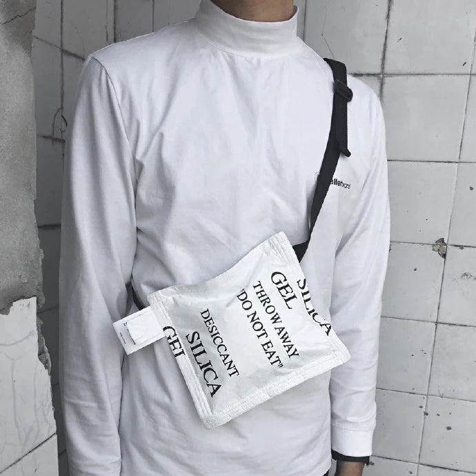 Desiccant Women Bag PU Flap Letter Shoulder Chest Bag