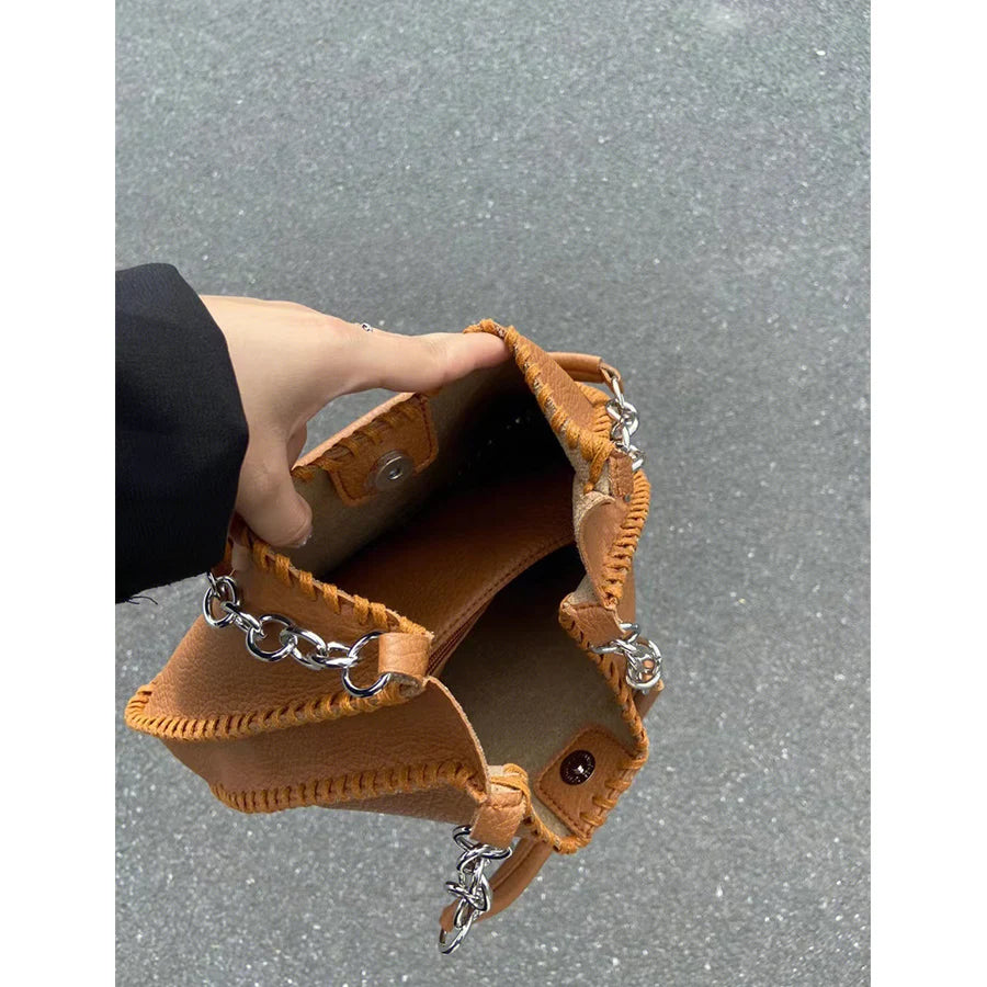 Large-Capacity Retro Women's Underarm Chain Shoulder Tote Bag