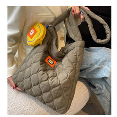 Winter Soft Down Space Tote Bag for Women