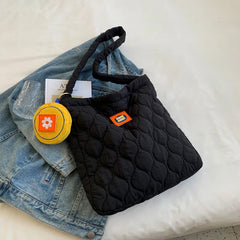 Winter Soft Down Space Tote Bag for Women