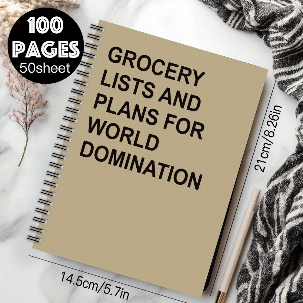 Funny Grocery Lists & World Domination Notebook