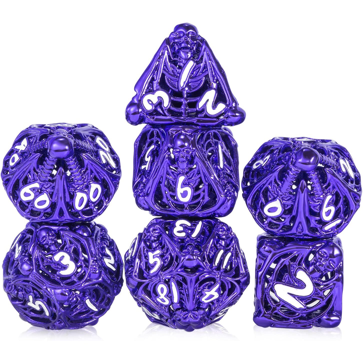 Skull Shaped Copper Dice Set for D&D RPG MTG - Math Teaching