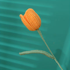 1pc Crochet Wool Eternal Flower Tulip Gift Handicrafts