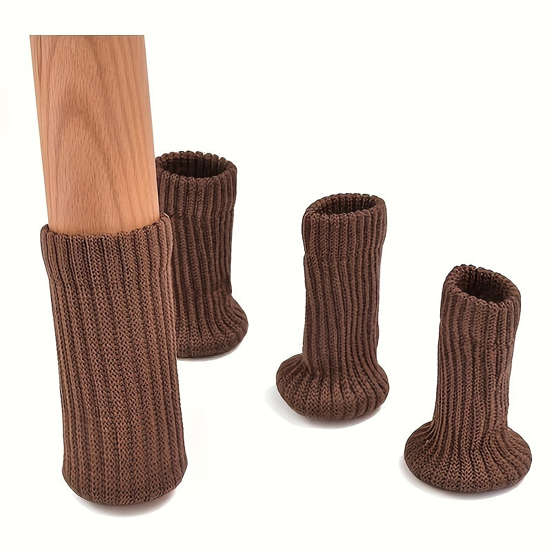 4pcs Wool Chair Foot Cover Wear-resistant Step Protection
