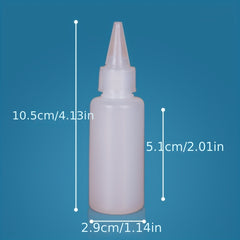 5pcs 30ml Pointed Nose Bottle PE Pigment Ink Extrusion Soft Sealing Drip Bottle