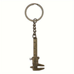Mini Zinc Alloy Keyring Measuring Tool Bronze Keychain Pendant