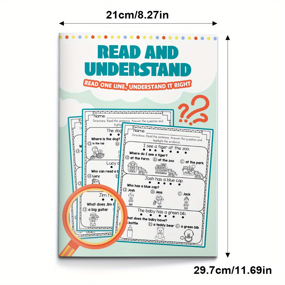 Kids' Read and Understand Practice Book with Passages for Youngsters
