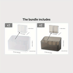 4 Compartment Makeup & Jewelry Organizer for Bedroom & Bathroom