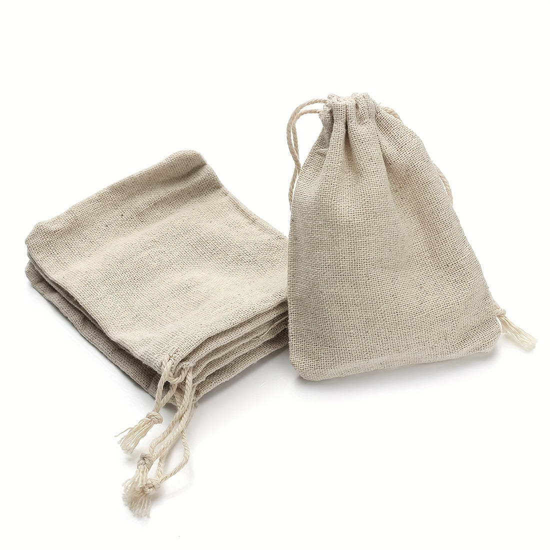 Linen Drawstring Pocket Gift Jewelry Bag Wedding Party Packaging Bag