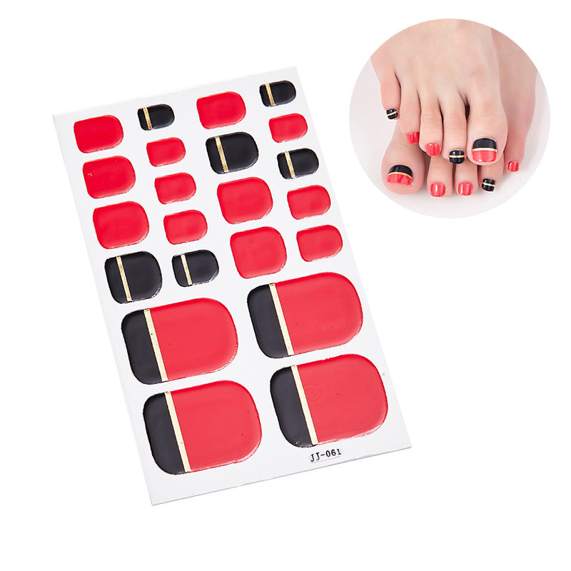 Self Adhesive Toe Nail Stickers Decals Full Wraps for Women Girls