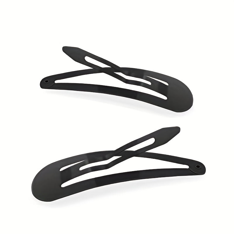 100pcs Colorful Snap Clip Metal Hair Clip for Women Girls